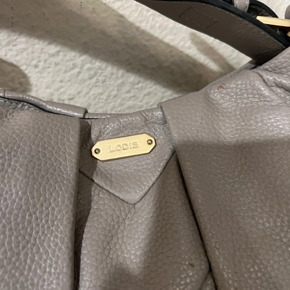 LODIS Women's Majestic Grey Leather Hobo Side Pockets Bag Shoulder‎ Bag